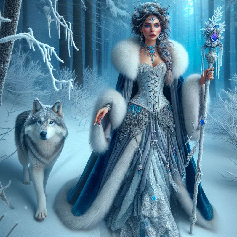 The Enchanted Winter Quest: The Crystal Staff and the Silver Wolf