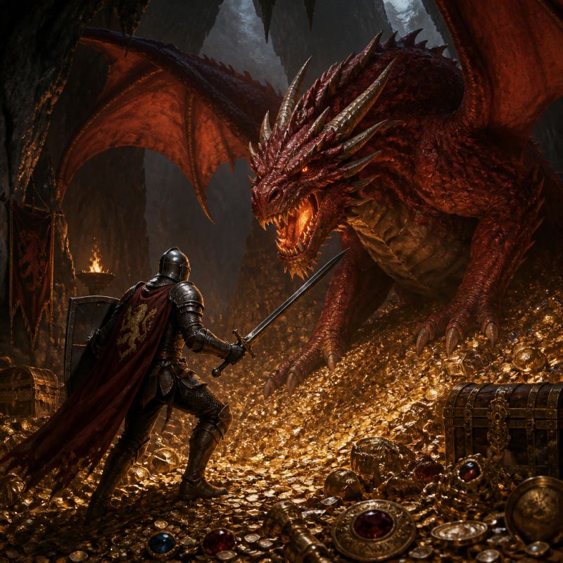 The Knight and the Fiery Dragon: A Treasure Quest Adventure!